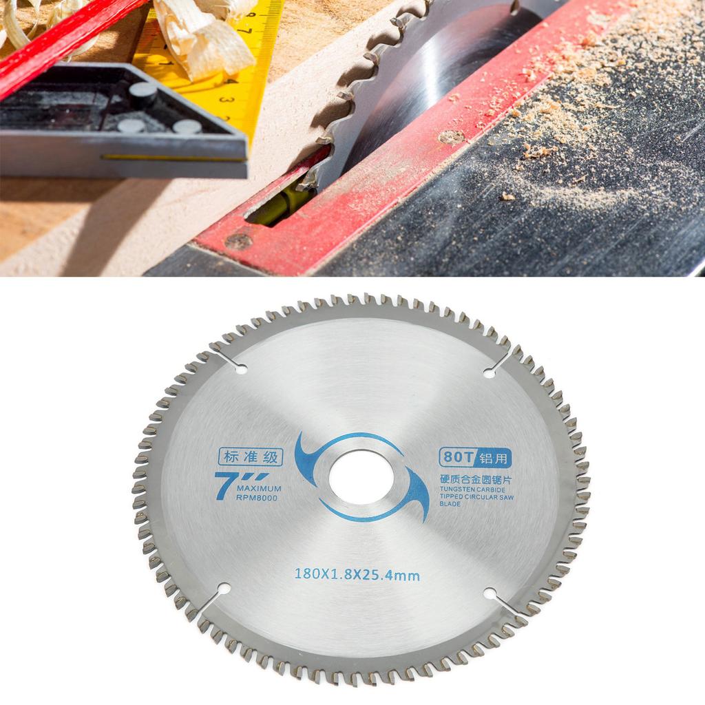 7Inches Saw Cutting Blade Circular Cutting Discs Hard Alloy Wood Cutter 80 Teeth