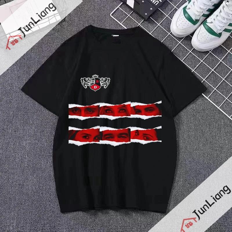 Happy Fashion Tshirt La Line Mens and Womens Style Street Tshirt Crewneck Casual Top Fashion Street Camisetas