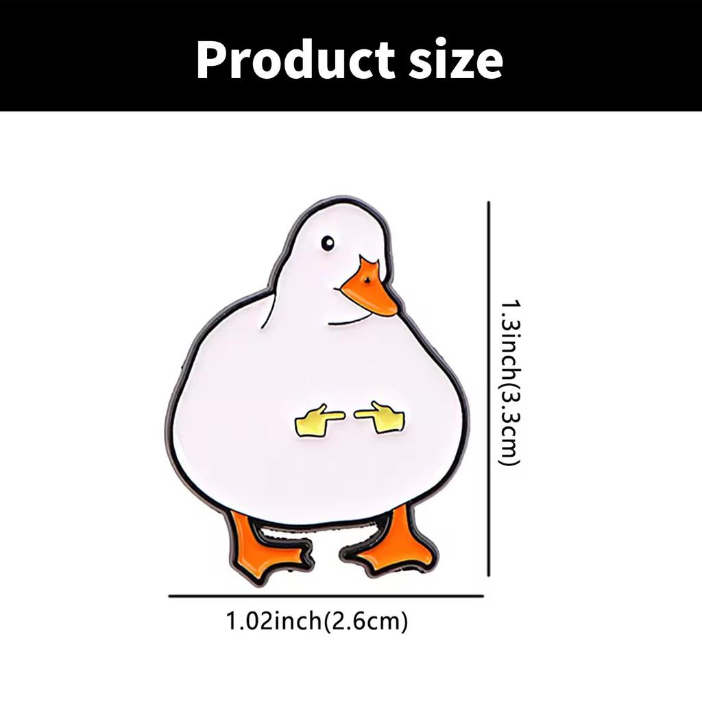 Значок в форме животного, брошь ручной работы из сплава «Утка» для женщин, элегантная булавка на лацкан, стильный аксессуар для вечеринок и свиданий