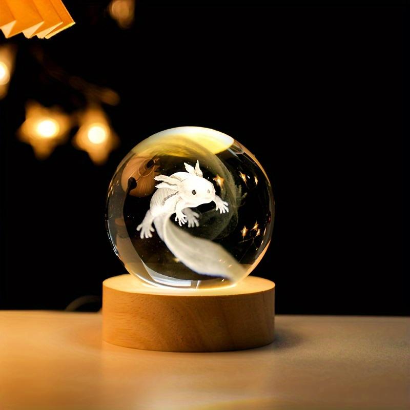 3D Солнечная хрустальная сфера 60 мм 3D Хрустальная сфера Солнечной системы|Лазерная гравировка Лунный хрустальный подарок со сферой Галактики для любителей физики и космических моделей