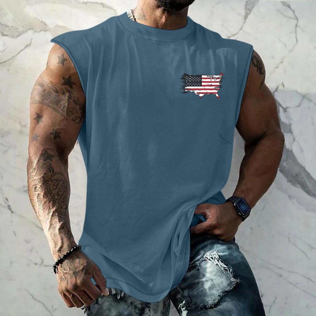 Мужской фитнес, упражнения, похудение, жилет и майка с принтом, мужской I-образный с широкими плечами и центральной частью спины