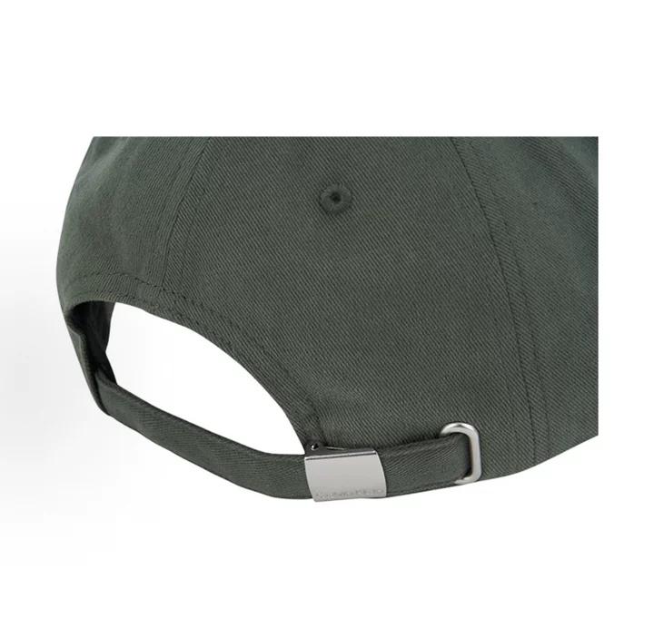 Calvin Klein Layered Monogram Cotton Twill Baseball Cap, Two-Tone Stacked CK Embroidery Curved Brim Casual UV Sun Hat 4D5039G