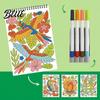 Альбом для рисования на спирали, раскраска «По следу» с направляющими, Четкая художественная печать с 20 декоративными, mindful-сценами для релаксации и