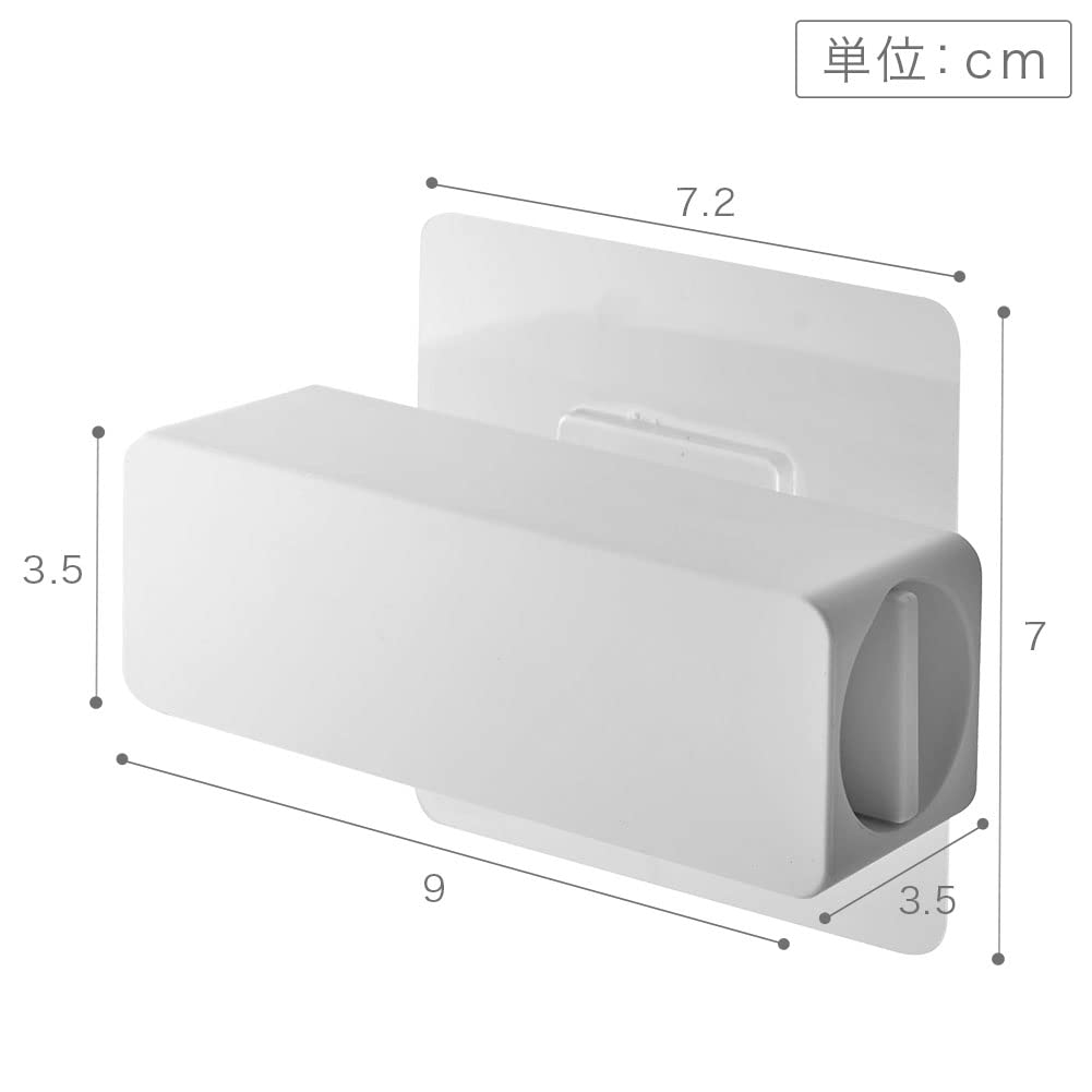 Yamazaki Jitsugyo 5625 Film Hook Toothpaste Tube Holder White Approx. W9XD3.5XH3.5cm Tower Toothpaste Tube Squeezer That Can Be Used Without Waste
