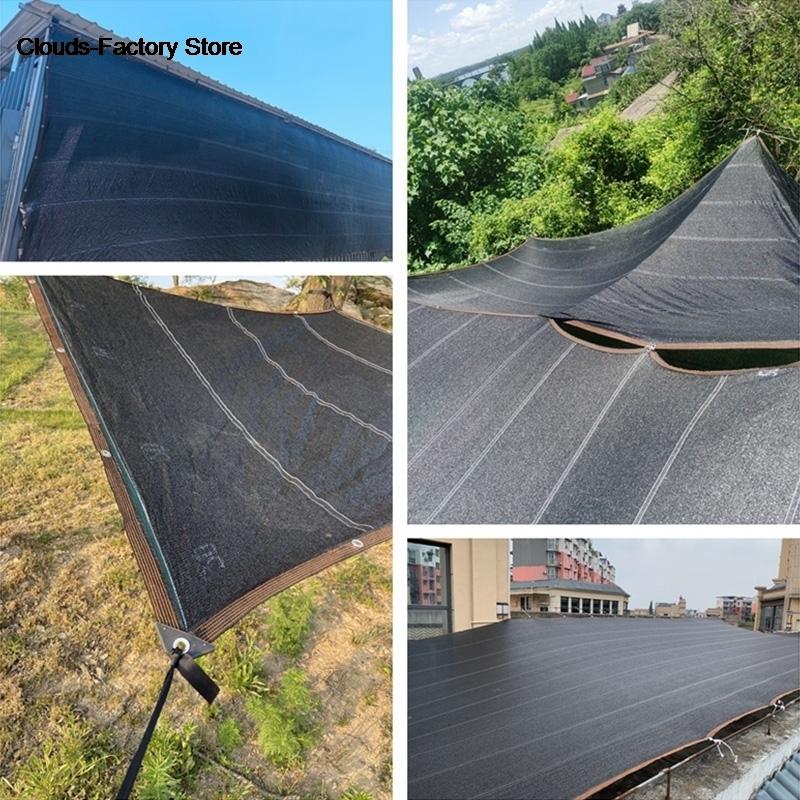 6x6m Sun Shading Ratio 90% Anti-UV HDPE Black Balcony Garden Greenhouse Succulents Pool Sunshade Sun Shade Netting 12 Pin