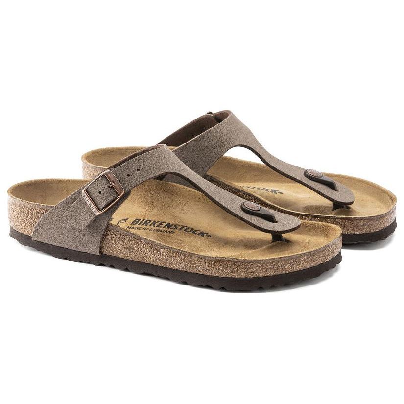 Birkenstock Сандалии Gizeh Birkibuc Mocha Унисекс Коричневые 0043751