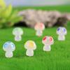 8PCS Mini Glowing Mushrooms Tiny Mushrooms Decoration for Miniature Garden Landscape Dollhouse DIY Crafts Party Ornaments