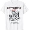 Графичная футболка с принтом пекарни Kitty Biscuits, хлопковая футболка с котенком, месящим тесто, смешной подарок для любителя домашних животных