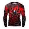 Graphic Spiders Web Fashion Casual Men's 3D Print Party Casual Festival T Shirt Long Sleeve Crew Neck Clothing Apparel Normal