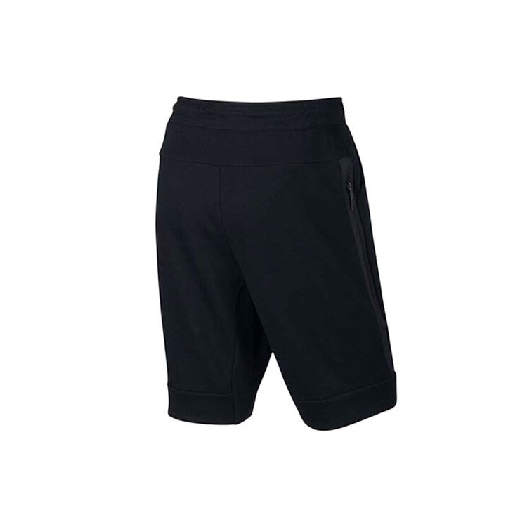 Nike Tech Fleece Shorts with Alphabet Logo and Drawstring Men Bottoms Black 805161-010