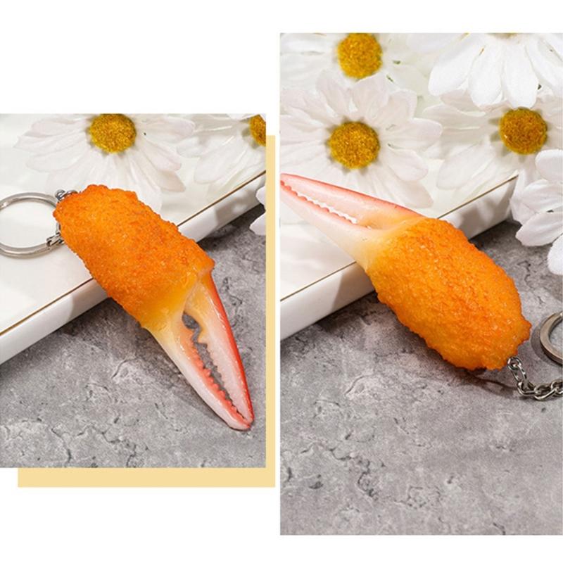 Креативный брелок Жареный краб Забавная добавка к аксессуарам Украшение Отлично подходит для повседневного ношения или в качестве подарка