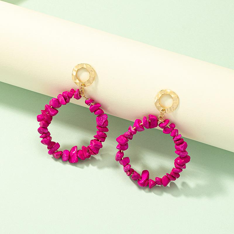 Кристальные серьги-кольца в европейском и американском стиле