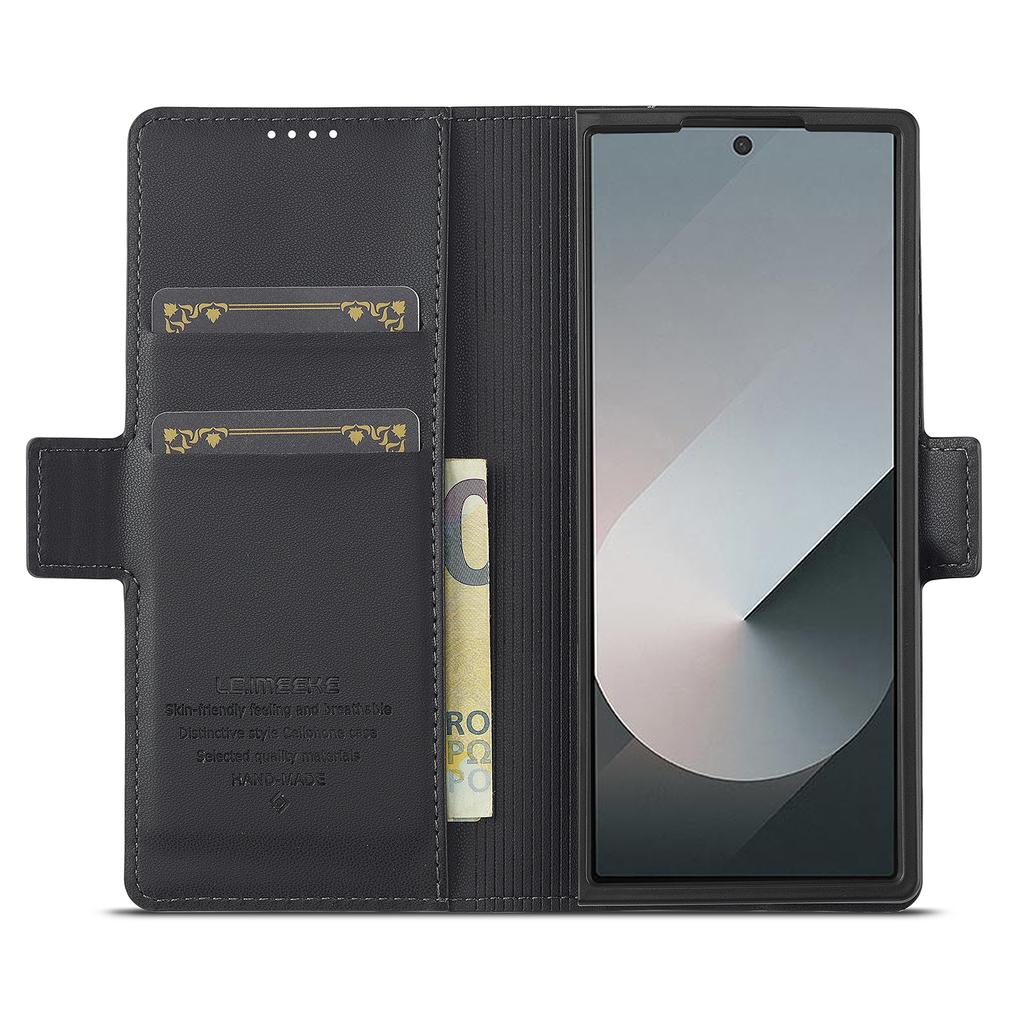 LC.IMEEKE L1 For Samsung Galaxy Z Fold5 5G Stand Case Texture PU Leather Wallet Phone Cover