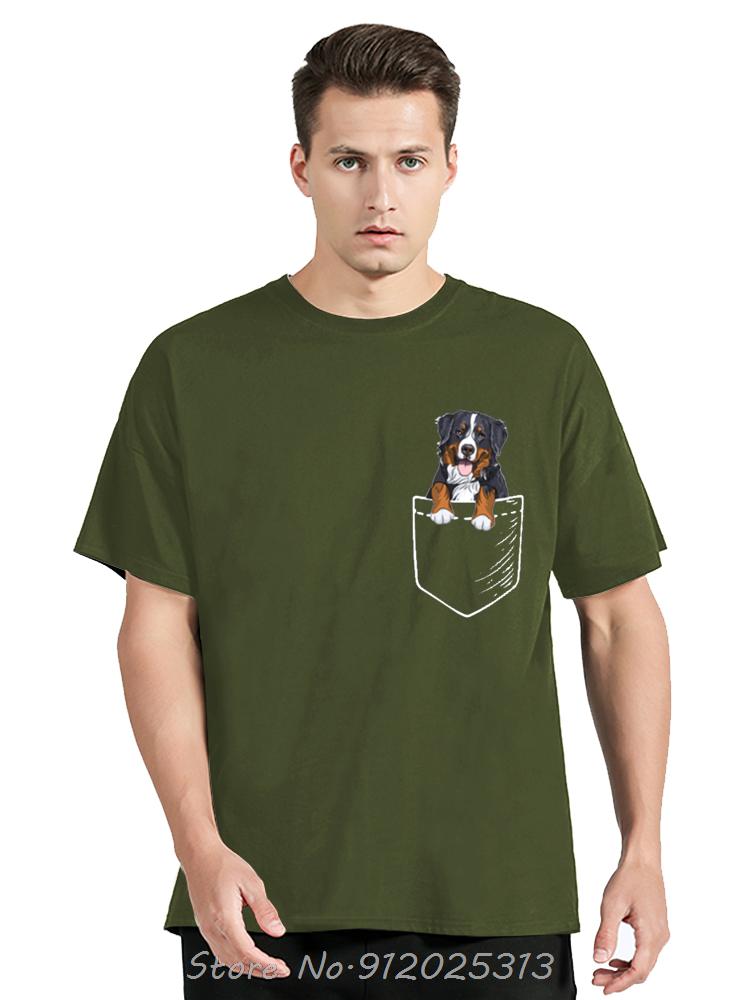 Смешная графика бернского зенненхунда, хлопковые футболки, унисекс, с круглым вырезом, модная повседневная футболка, свободная, оверсайз, уличная одежда, футболка