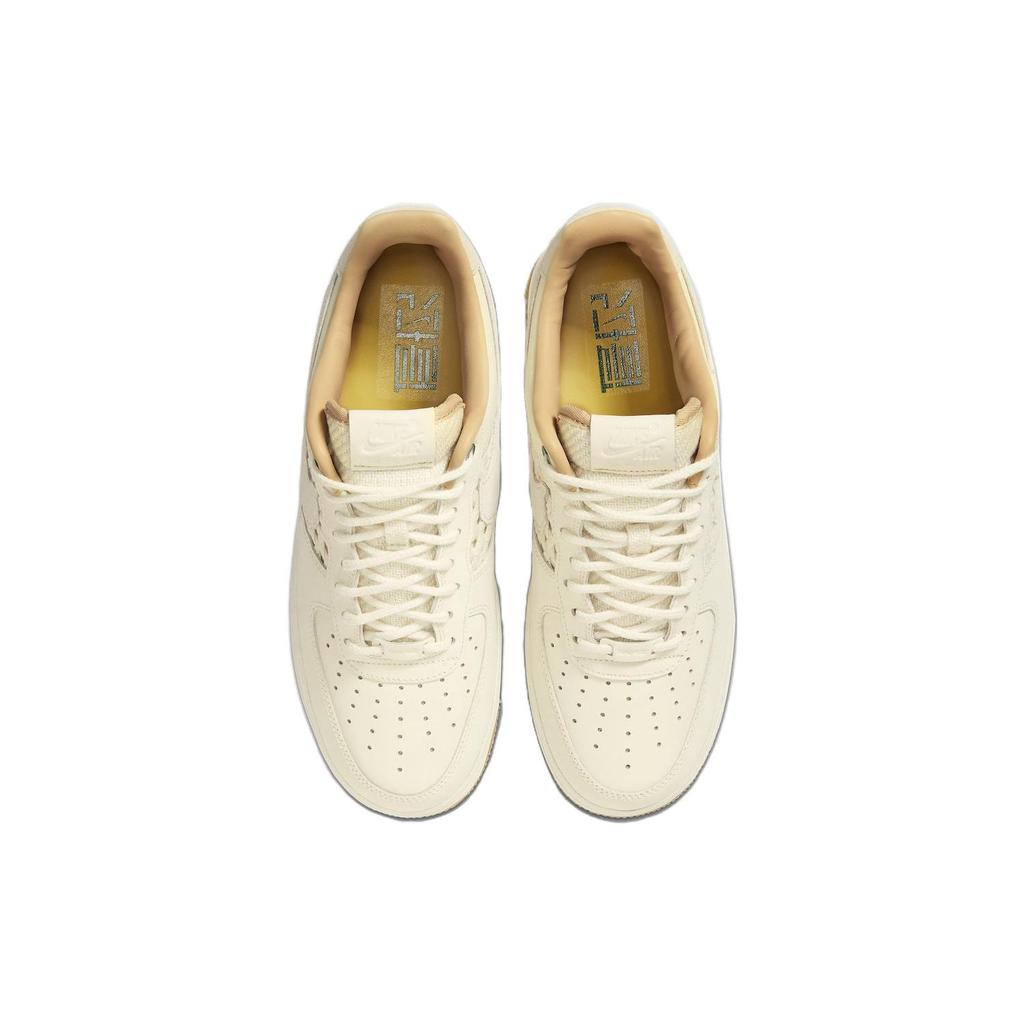 Nike Air Force 1 Low 07 Premium NAI-KE Bamboo Weave Unisex Sneakers Pale-Ivory Phantom-Pake-Ivory-Ivory-Oil-Green FN0369-101