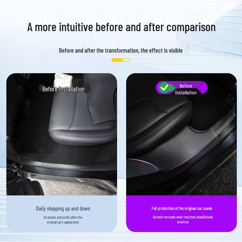Tesla Model Y/3/YL Front & Rear Tailgate Protection Strips and Door Sill Plates with Free Shipping