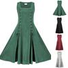 Женское льняное винтажное платье для костюма на Хэллоуин