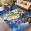 Genshin Impact Print Rug, Washable Floor Carpet, For Entryway Dorm Laundry Room Office Study, Home Decor Birthday Christmas Gift