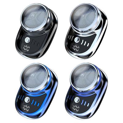 Мужская портативная бритва для лица, триммер для бороды с цифровым дисплеем, перезаряжаемая бритва