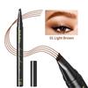 Four-point Liquid Eyebrow Pencil Waterproof, Makeup Holding and Non-stingling Eyebow Pencil