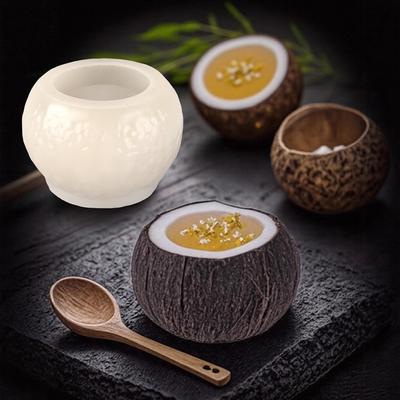 3D Симуляция Кокосовая Силиконовая Форма DIY Муссовый Торт Десерт Шоколад Форма для Выпечки Ароматерапевтическая Свеча Гипсовая Форма Форма для Мыла