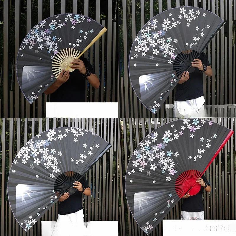 Chinese Decoration Folding Fan Classical Wall Mount Oversized Cloth Folding Fan Living Room Decorative Chinese Peking Opera