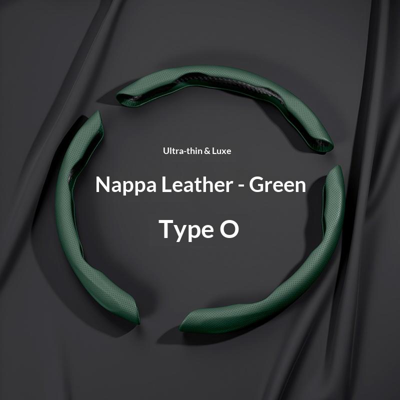 Segmented Napa Steering Wheel Cover, Non-Slip, Dirt-Resistant, Easy to Clean, Car Interior Accessory, Steering Wheel Protector