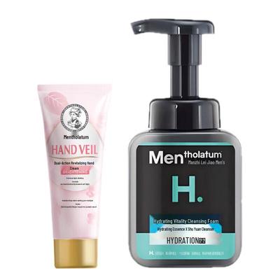 Набор для ухода за кожей Mentholatum: Крем для рук и мужское очищающее средство