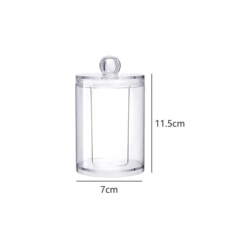 1/2 шт. Прозрачная коробка для хранения ватных палочек Органайзер для макияжа Акриловая коробка для хранения Коробка для косметики с ватными палочками Хранение в ванной комнате и спальне