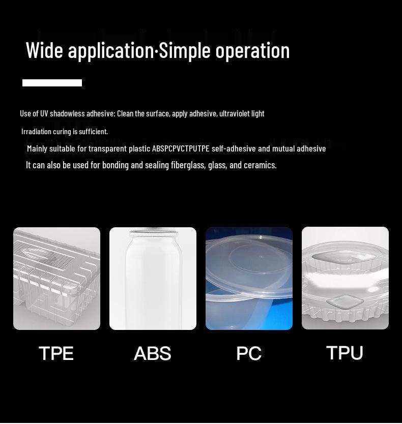 Crystal Clear UV Glue for Glass and Metal Bonding: Shadowless Adhesive for Crystal Lighting and Electronic Scales.