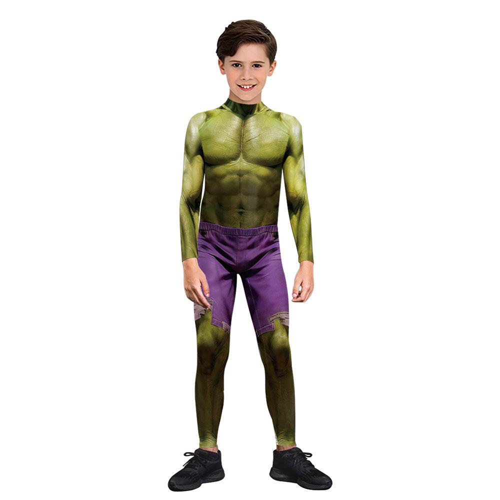 Marvel Avengers Hulk Cosplay Costume Jumpsuit Stage Role Play Bodysuit