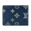 LOUIS VUITTON Multiple Monogram Shadow Cow Leather Wallet Men's Dark Blue M29137