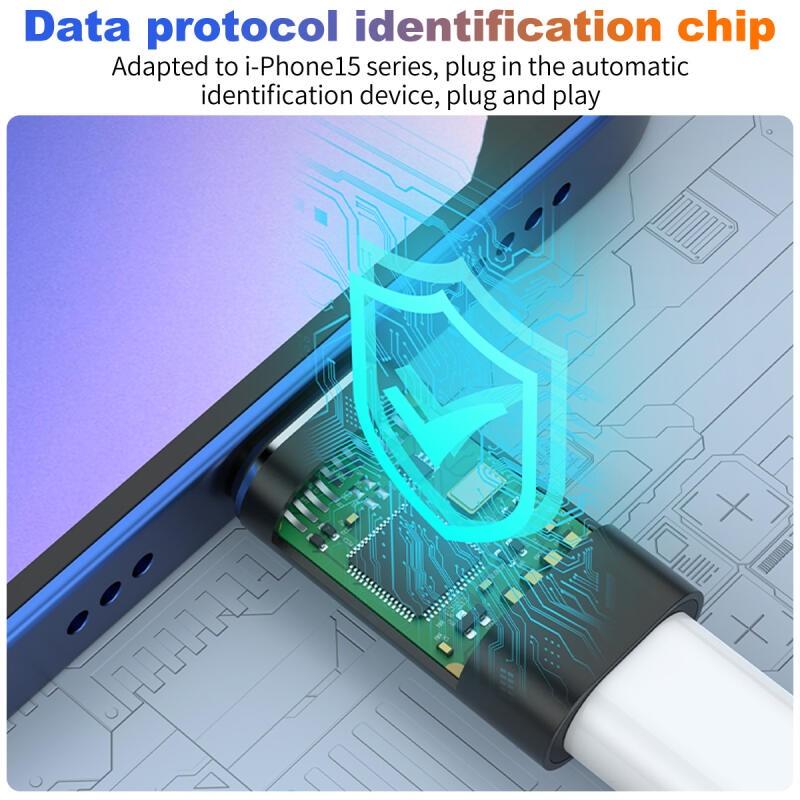 FONKEN PD60W Lightning Male To USB C Female Adapter Connector Fast Charging Data Adaptor Converter for iPhone 15 Series