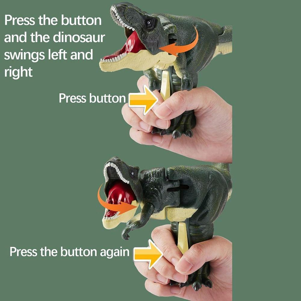 Ручной прессованный динозавр, игрушка, движение головы, имитация исследующих женщин-динозавров