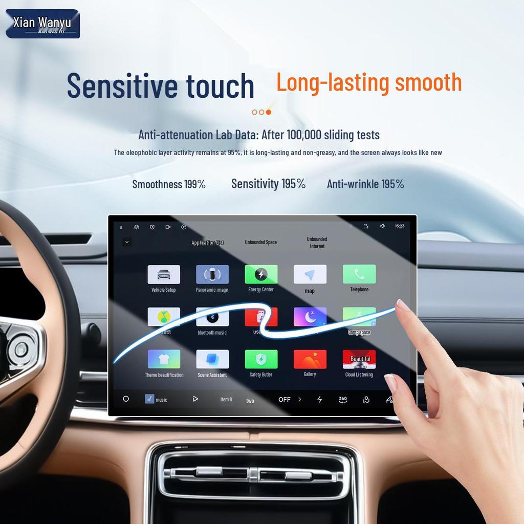 Закаленное стекло для экрана центральной консоли Geely Galaxy A7 - Декор салона автомобиля и Навигационная наклейка