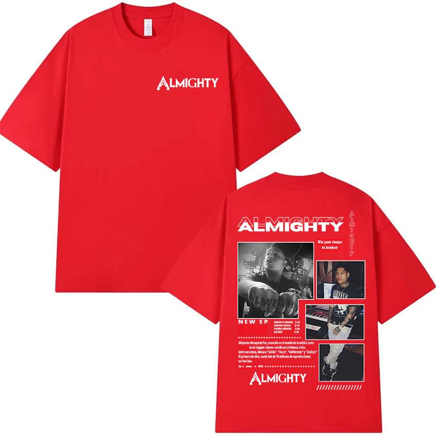 Rapper Almighty Album 2025 Graphic Tshirt Unisexs Clothing Fashion Short Sleeve T Shirt Unisex Hip Hop Oversized Cotton Tshirts