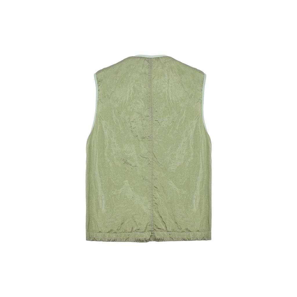 Stone Island SS23 Solid Color Large Pocket Zipper Vest Unisex Vests Green 7815G0619-V0055