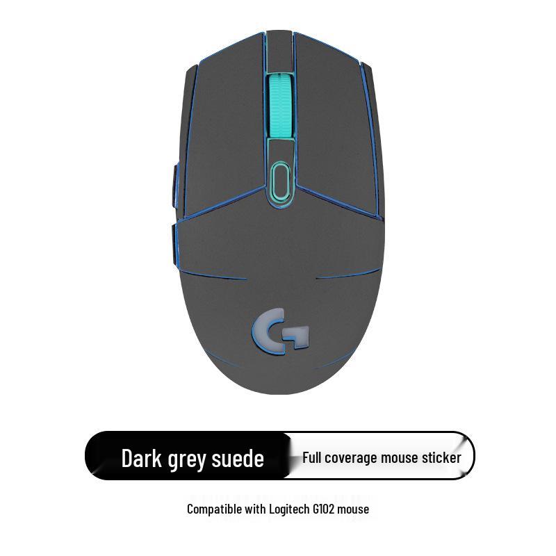Logitech G102/G304/GPRO Anti-Slip Suede Mouse Stickers - Full Coverage, Sweat-Absorbent, Anti-Sweat Back Stickers