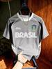 Brazil Football T-Shirt Soccer Jersey Stripe & Retro Print Breathable Quick Dry Training Short Sleeved Tops Tees Chic Clothes