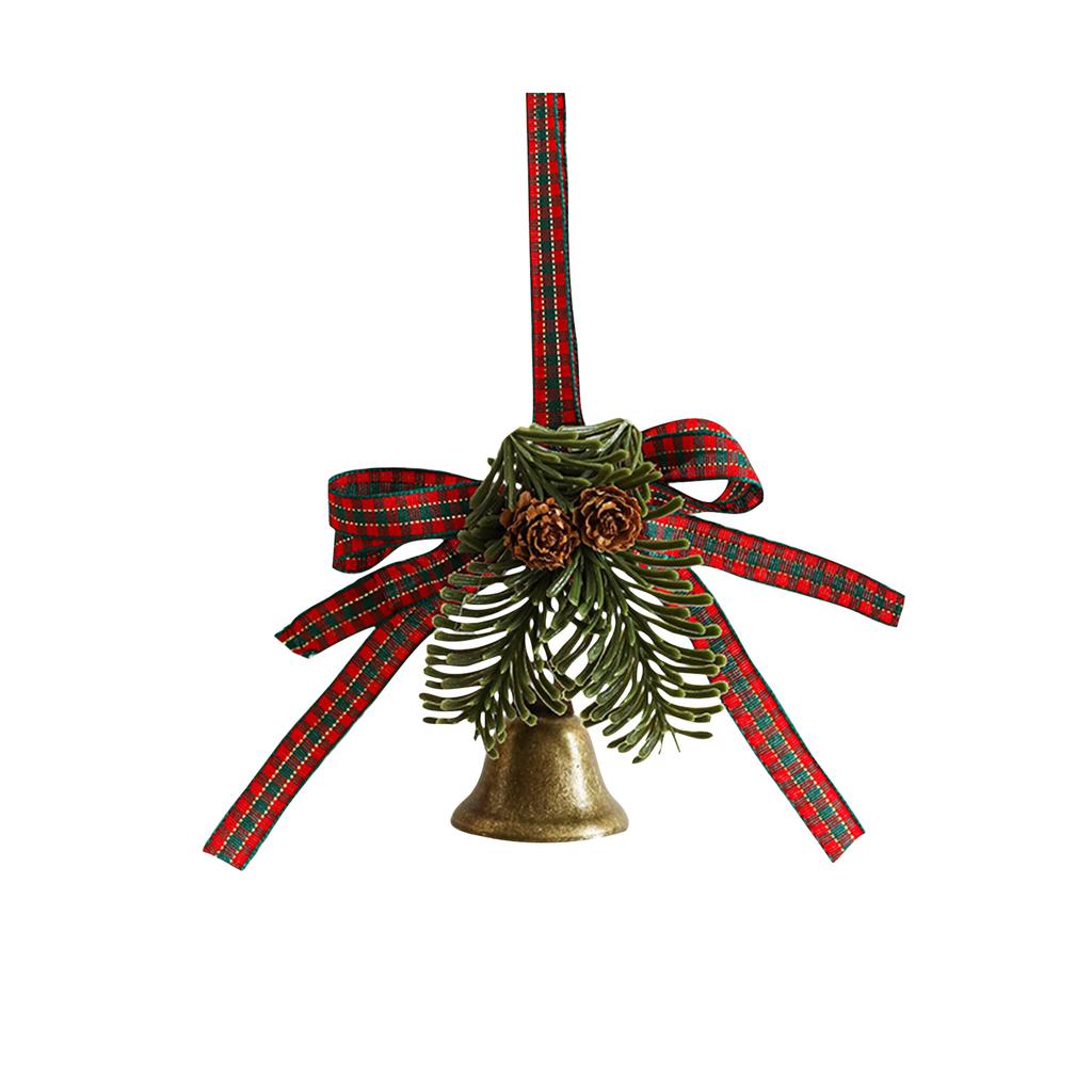 Christmas Bell Pendant Christmas Bell With Bow Wall Hanging Decoration
