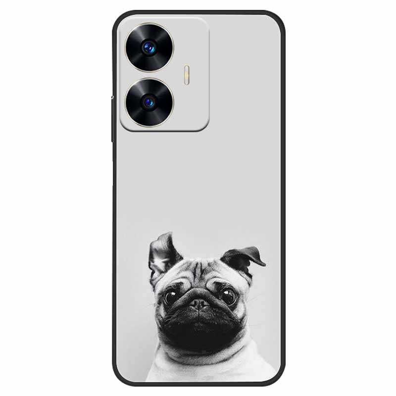 Чехол для телефона Realme C55 Черный Силиконовый Fundas Для Realme C55 RMX3710 ТПУ Мягкая Задняя Панель Coque Звезда Нарисована на RealmeC55 C 55