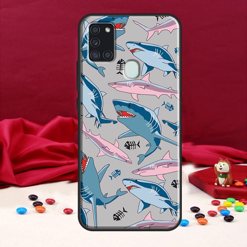 Чехол с изображением свирепой акулы для Samsung Galaxy A34 A54 A14 A12 A52 A22 A32 A42 A72 A13 A33 A53 A50 A51 A71, чехол