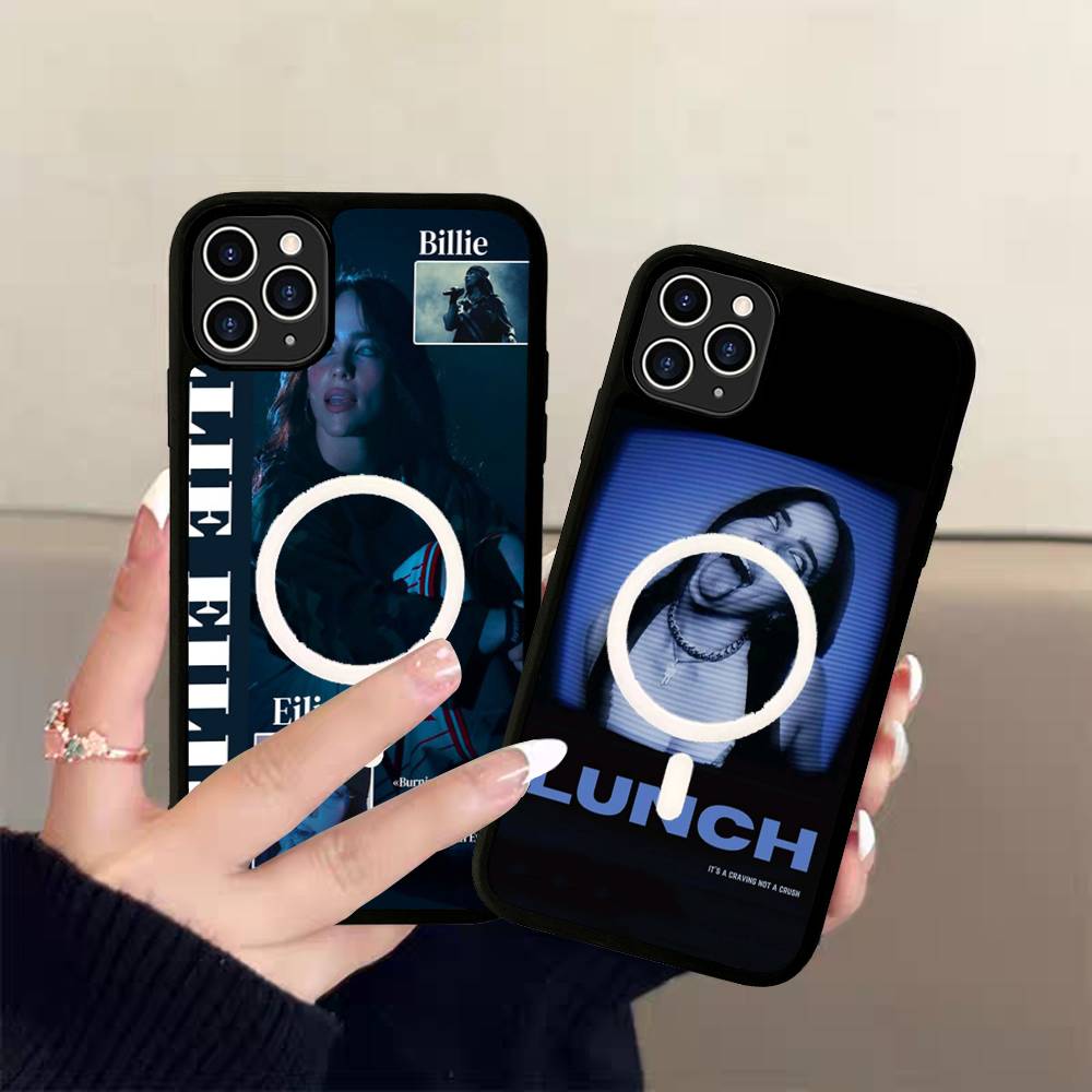 Магнитный чехол Pop E-Eilish Star B-billie для iPhone 17 16 14 13 12 11 15 Pro Max Plus Беспроводная зарядка Чехол для телефона