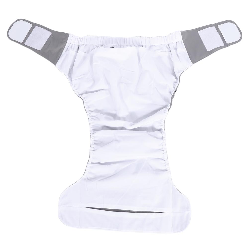 Новые washable adjustable adult incontinent care cloth diaper breathable nappy pants(Серый)