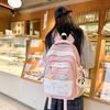 School Bag High Value Multi-layer Fresh Junior High School Sweet Versatile Contrasting Color Embroidery Light