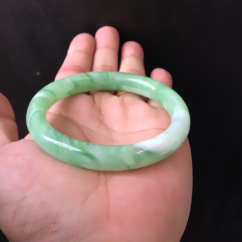Imitation Jade Bracelet Green Women'S Vintage Round Bracelet Ladies Jewelry Gift