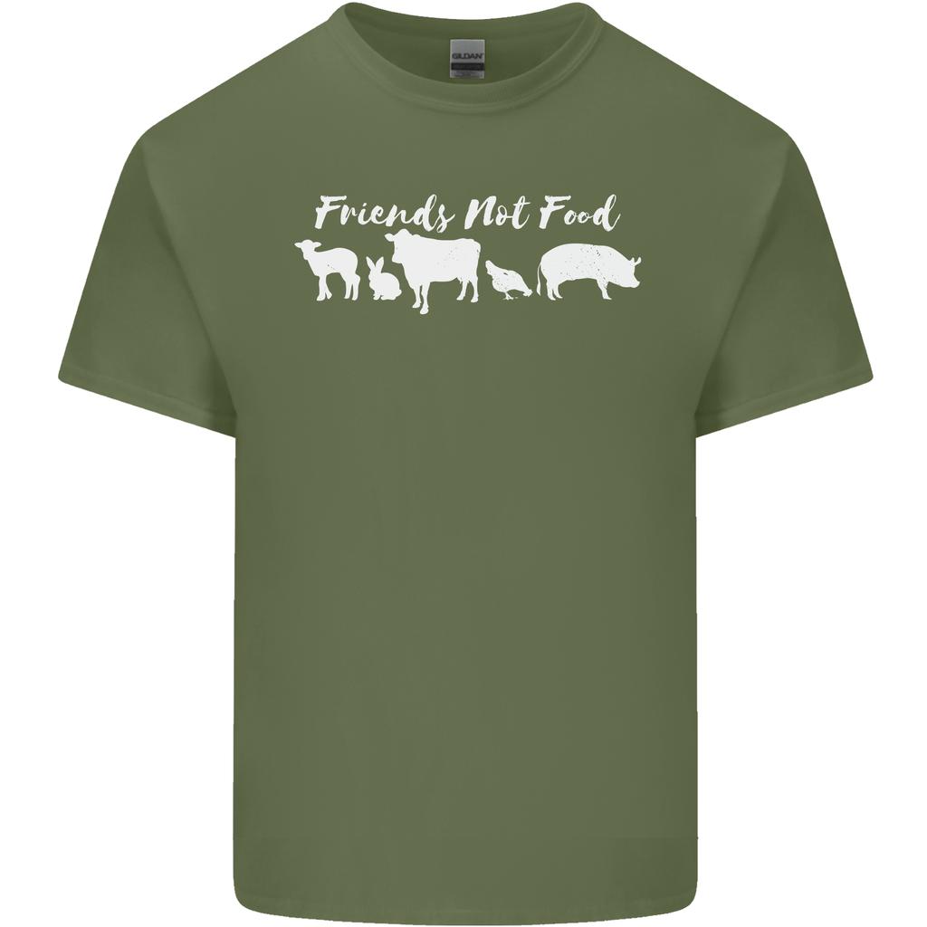 Vegan Animals Are Friends Not Food Unisexs Light Cotton TShirt