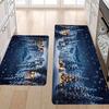 1Pcs Anti Fatigue Kitchen Rugs,Christmas Print Waterproof Non-Slip Thick Cushioned Kitchen Mat Heavy Duty Comfort Standing Mat for Kitchen