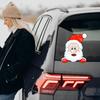 Christmas Car Decoration Decal Stickers,Cute Santa Car Window Stickers Decals for Christmas Car Decor Accessories