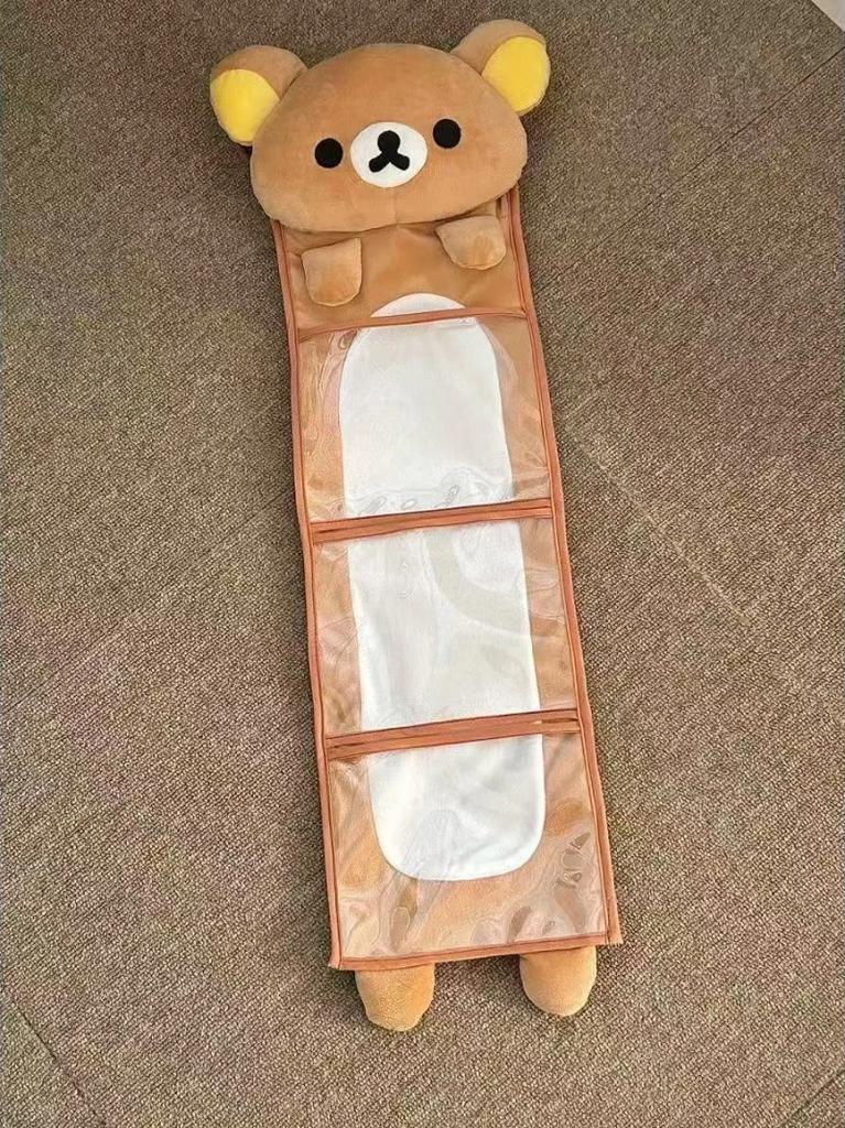 Kawaii Cartoon Bear Wall Hanging Storage Bag Large Capacity Sundries Organizer Door Hanging Bag Ideal for Room Decor & Gift Stor